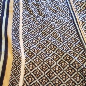 Dana Buchman Blue and Beige Infinity Scarf